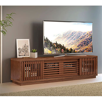 Furnitech FT70WSCG Contemporary TV Stand up to 80" TVs Media Console in Warm Cognac Oak Finish.  furnitech-ft70wscg