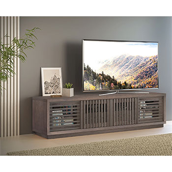 Furnitech Signature Home FT82WSG TV Stand Media Console up to 90" TV'S in Coastal Grey Oak Finish.