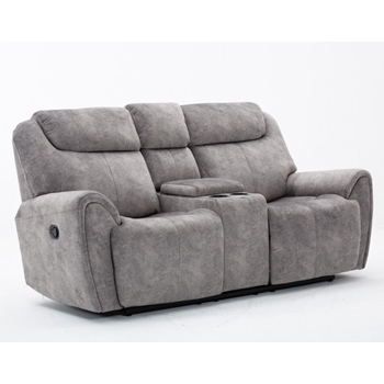 Global United Furniture 5008 Gray Velvet Fabric Loveseat.