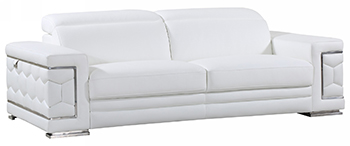Global United 692 - Genuine Italian Leather Sofa in White color.