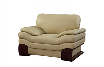 Global United 728 - Leather Match Chair in Beige color.