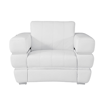 Global United 904 - Genuine Italian Leather Chair in White color.