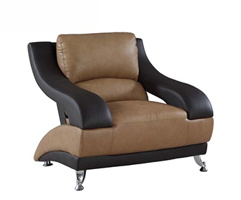 Global United 982 - Leather Match Chair in Two-Tone color.