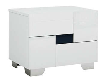 Global United Aria - Nightstand in White Color.