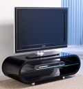 Techlink Ovid OV95B TV Stand up to 50" TVs in Piano Black finish. Techlink-Ovid-OV95B