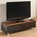 Techlink Panorama PM120W Low Cabinet up to 55" TVs in Walnut color. Techlink-Panorama-PM120W