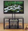 VTI HFR 403 TV Stand with Black Frame and Black Glass up to 55" Flat Panel TVs. VTI-HFR403BB