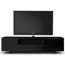 BDI Nora 8239 TV Stand up to 82" Flat Panel TVs in Gloss Black color. BDI-Nora-8239-GB