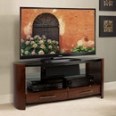 Bello CW355 Curved Wood TV Stand in Vibrant Espresso Finish up to 55" TVs. Bello-CW355