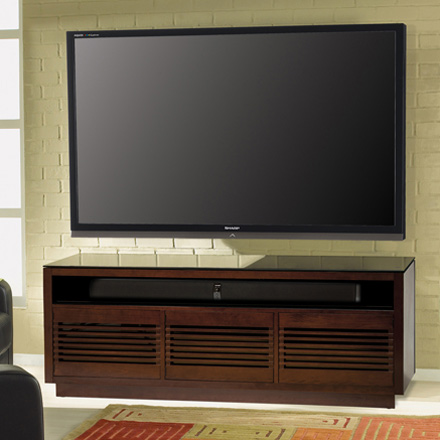Bello WMFC602 TV Stand up to 70" TVs in Chocolate finish.