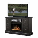 Dimplex Gibbons SGFP-350-B TV Stand with Electric Fireplace up to 52" TVs. Dimplex-Gibbons-SGFP-350-B