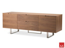 Modloft Eldridge MD211-WAL TV Stand up to 60" TVs in Walnut finish.