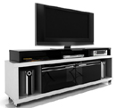 Modloft Function Milano TV Stand up to 70" TVs in White-Black finish.