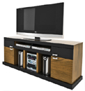 Modloft Function Vision TV Stand up to 65" TVs in Imbuia-Black finish. Modloft-Vision-IB