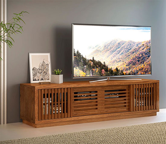 Furnitech FT70WSHO Contemporary TV Stand up to 80