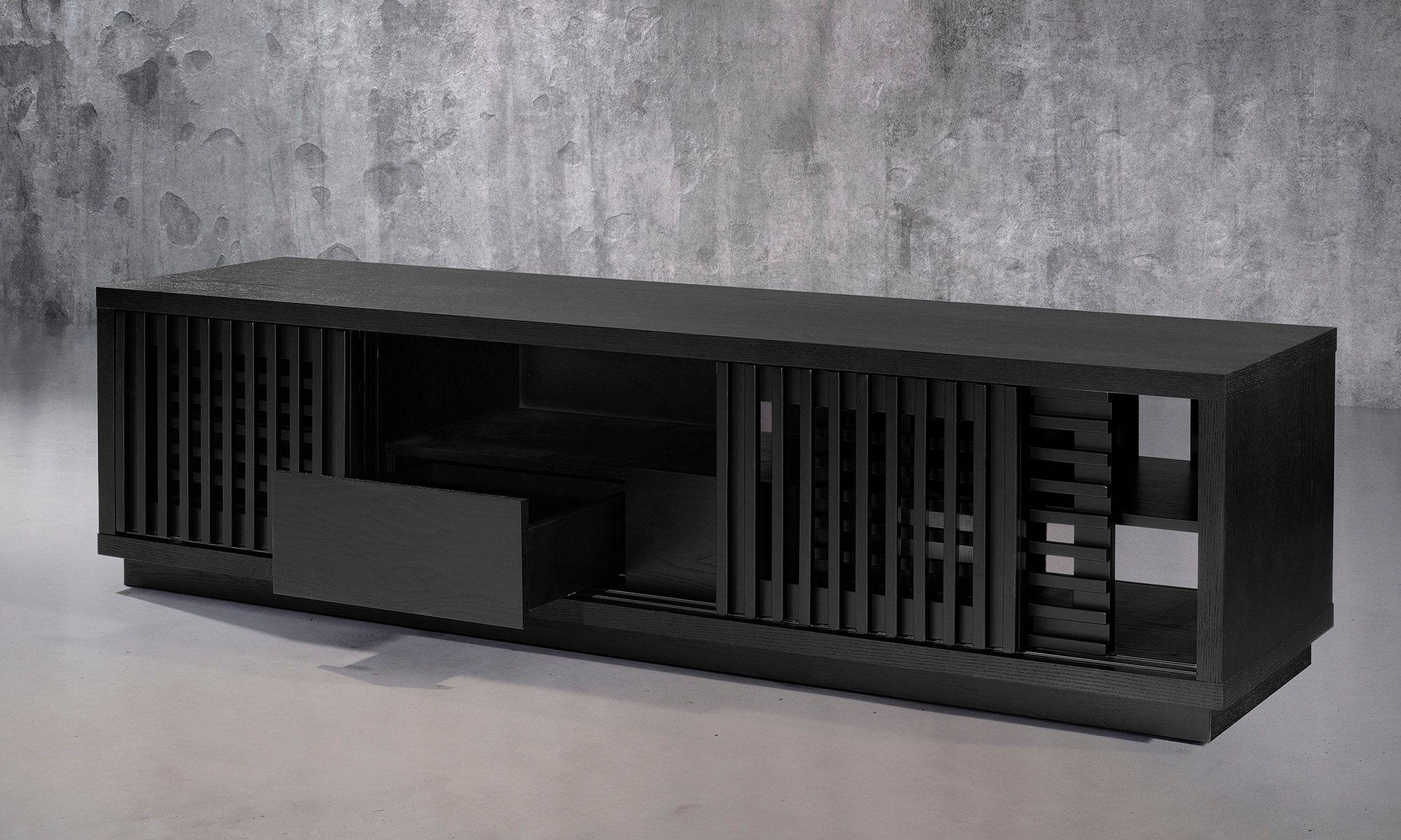 Furnitech FT82WSEB Contemporary TV Stand Media Console up ...