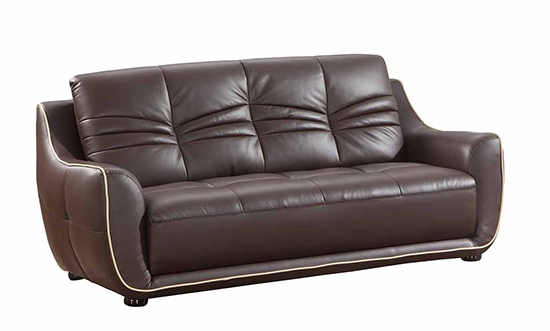 Global United 2088 - Leather Match Sofa in Brown color.