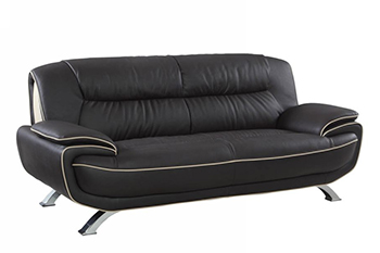 Global United 405 - Leather Match Sofa in Brown color.