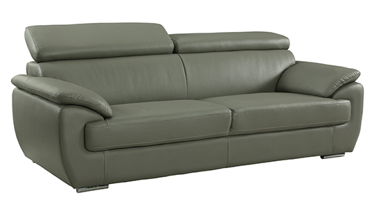 Global United 4571 - Leather Match Sofa in Gray color.