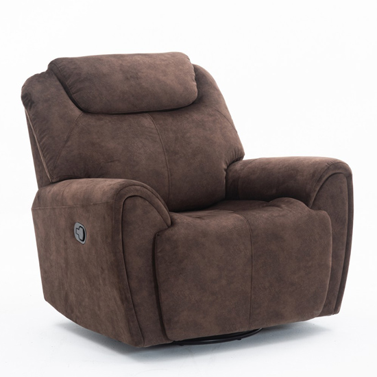 Global United Furniture 5008 Brown Velvet Fabric Chair.