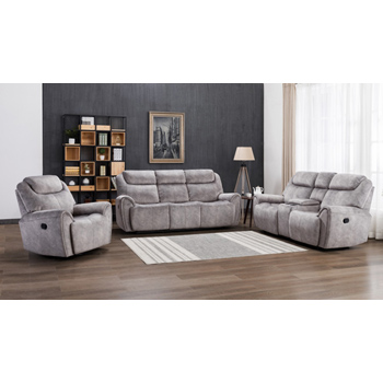  Global United Furniture 5008 Gray Velvet Fabric Sofa Set.