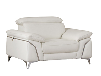Global United 727 - Genuine Italian Leather Chair in White color.