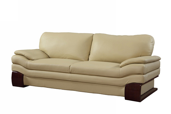 Global United 728 - Leather Match Sofa in Beige color.