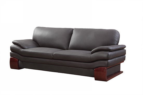 Global United 728 - Leather Match Sofa in Brown color.