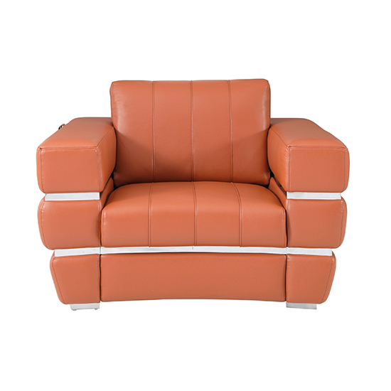 Global United 904 - Genuine Italian Leather Chair in Camel color.