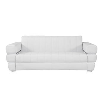 Global United 904 - Genuine Italian Leather Sofa in White color.
