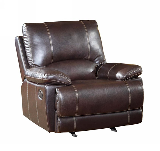 Global United 9345 - Leather Air Chair in Brown color.