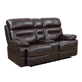 Global United Furniture 9442 Brown Leather Air Loveseat.