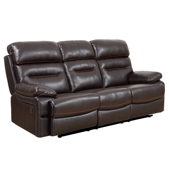 Global United Furniture 9442 Brown Leather Air Sofa.