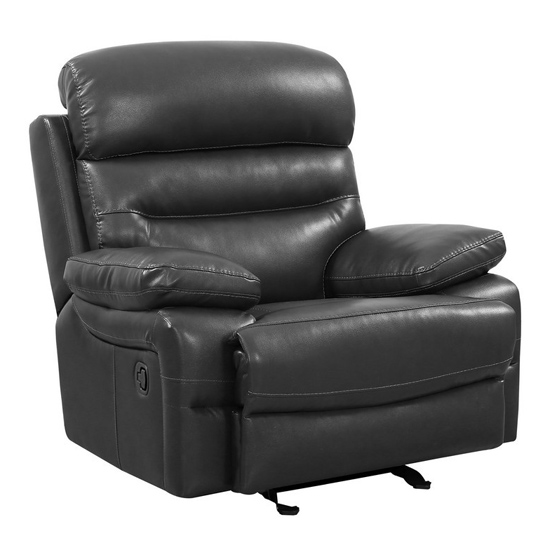 Global United Furniture 9442 Gray Leather Air Chair.
