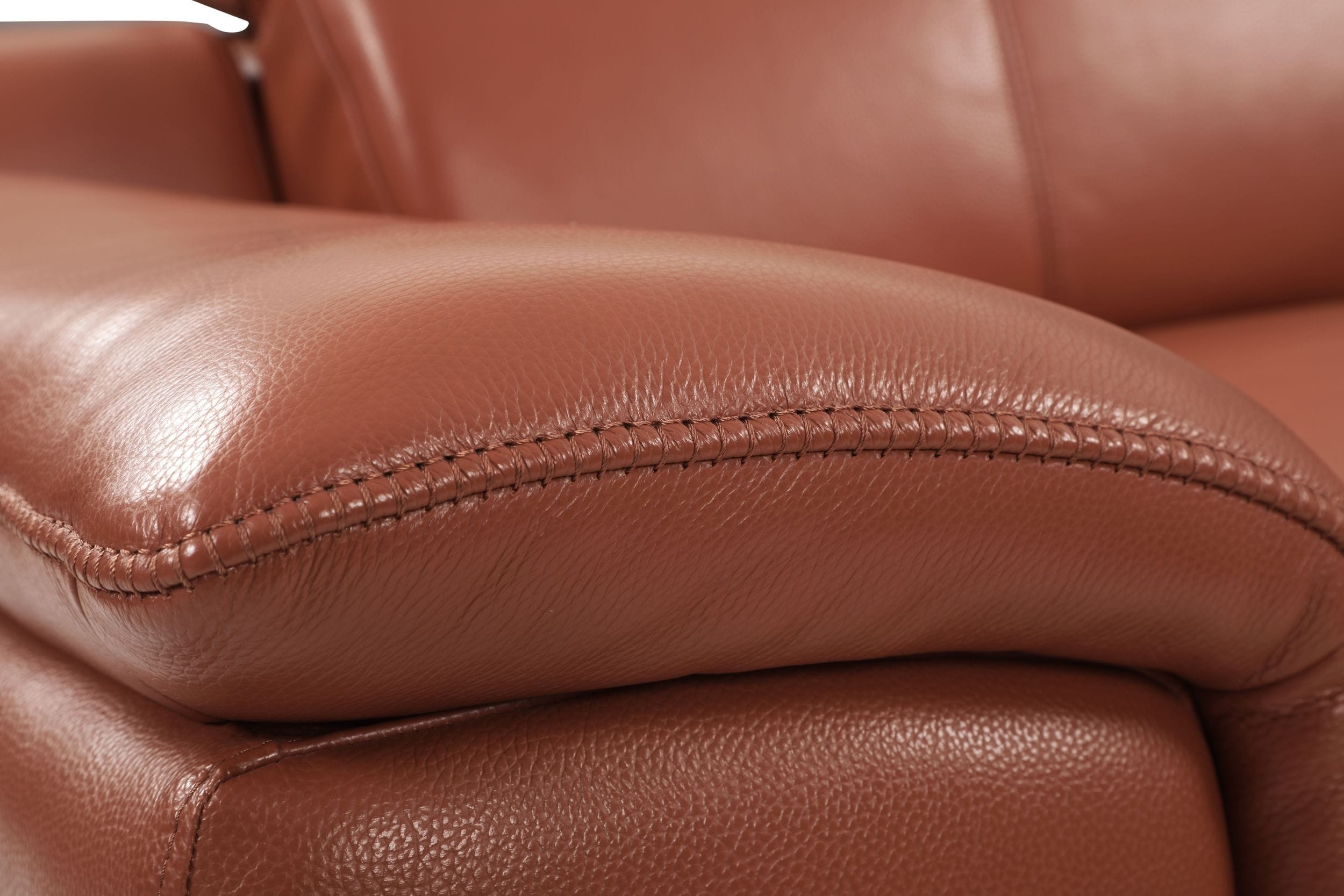 meridian furniture mina camel leather sofa