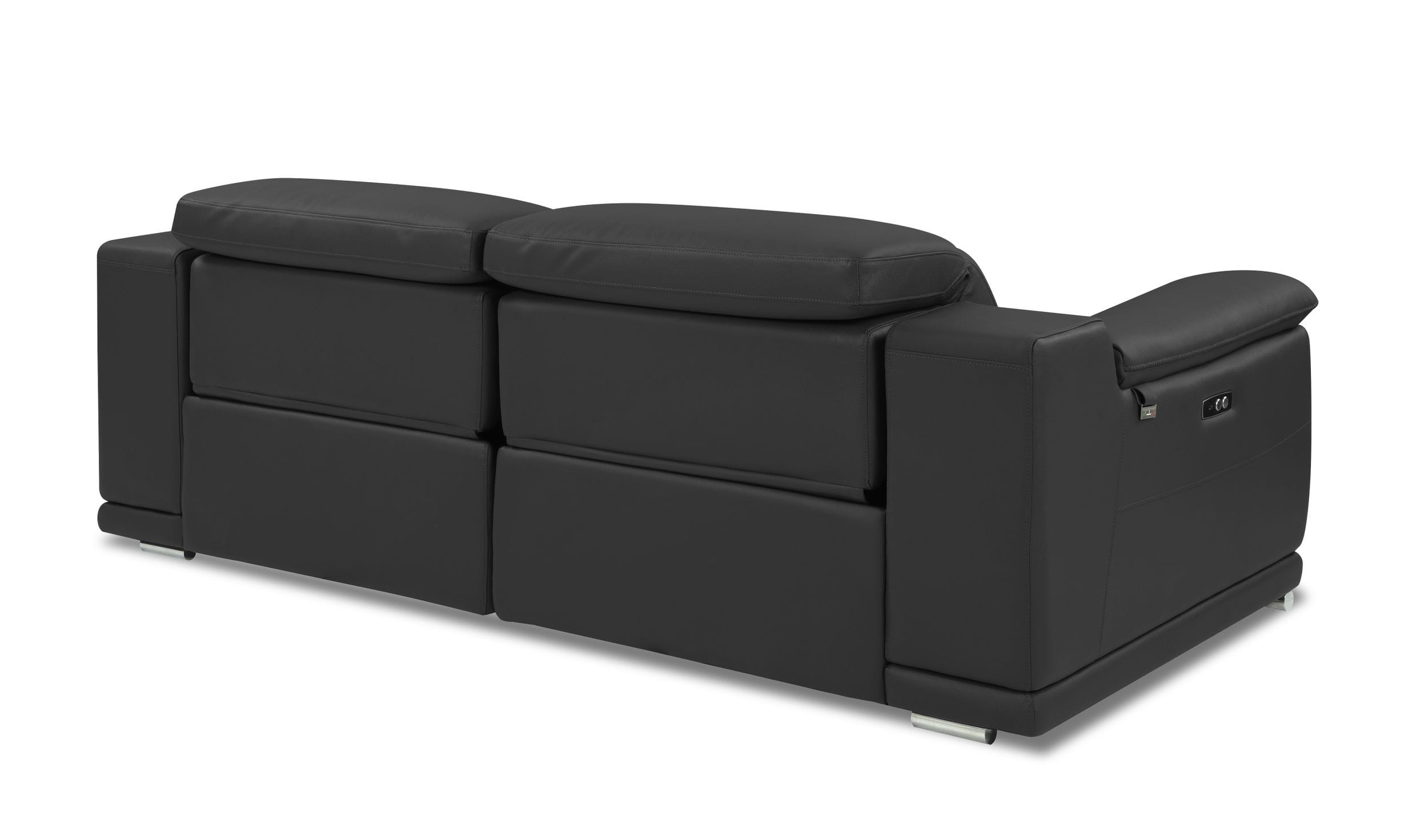 berlin grey italian leather sofa