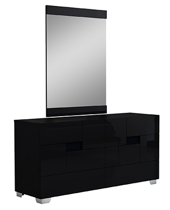 Global United Aria - Dresser with Mirror in Black Color.