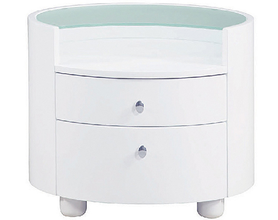 Global United Cosmo - Nightstand in White Color.