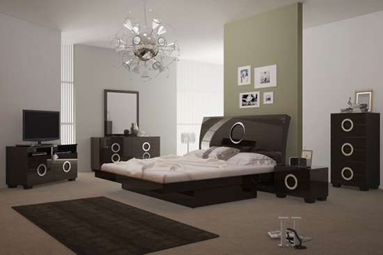 Global United Monte Carlo - 6PC Bedroom Set in Wenge Color.