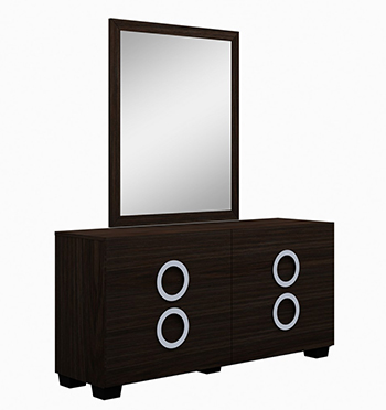 Global United Monte Carlo - Dresser with Mirror in Wenge Color.