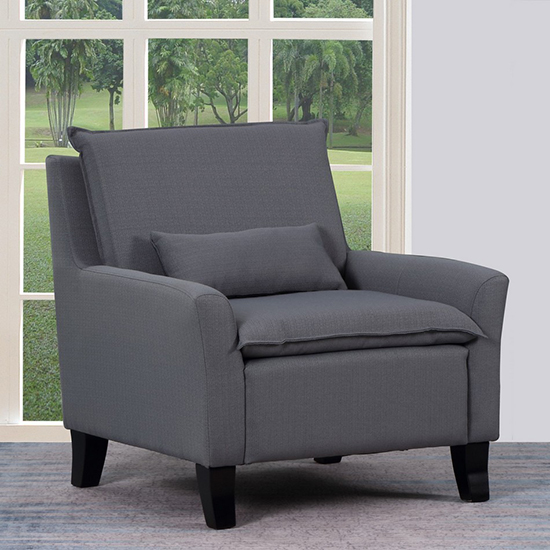 Global United A87 - Polyester Accent Chair in Gray Color.