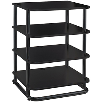 S Vf3012 On Wall Audio Stand With Two Height Adjustable Shelves In Black Finish - Vf3012 On Wall Component Shelving