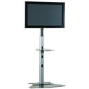 Chief MF1UB or MF1US Medium Flat Panel Floor Stand for 30"-55" TVs in Black or Silver color. Chief-MF1UB-MF1US