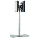 Chief MF2UB or MF2US Medium Flat Panel Dual Display Floor Stand for 30"-55" TVs in Black or Silver color. Chief-MF2UB-MF2US