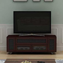 Sanus TRILLIUM63 Audio/Video Cabinet TV Stand up to 70" TVs in Dark Cherry finish.