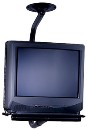 TV Ceiling Mounts (Black; Size: 19"–20"; Base: 20"W x 22”; Reach x 10"D)