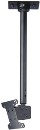 Adjustable Length LCD Ceiling Mounts Without Cord Management Covers (Black)