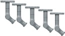 Wall or Ceiling Speaker Mounts (Silver, 5-Pk)